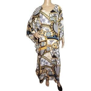 Anthony Original NWT Kaftan Maxi Caftan Dress Stunning Medium Multicolor     T22